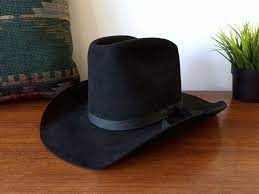 Black Fur Felt Cowboy Hat Bailey Brand 5x Quality Black Felt Western Hat Bailey Hand Creased Long Oval Shape Blac Felt Cowboy Hats Riding Hats Western Hats