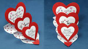 Because when a valentine's day card is made from scratch, it's made from the heart. Diy Valentine Card How To Make Triple Easel Heart I Love You Card Youtube