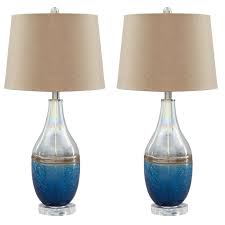 Metal table lamp by signature design by ashley. Signature Design Johanna Glass Table Lamp Set Of 2 Ashley Furniture L430514