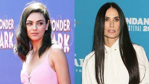 Mila kunis' bra and breast size. Mila Kunis Upset Over Demi Moore Sharing Ashton Marriage Details Hollywood Life