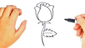 Como Dibujar Un Rosa Paso A Paso Dibujo Facil De Rosa Youtube