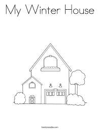 This coloring image dimension is around 948 pixel x 600 pixel with approximate file size for around 112.72 kilobytes. My Winter House Coloring Page Twisty Noodle