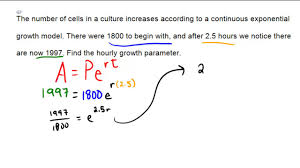 Applying The Continuous Exponential Growth Model Pert Youtube