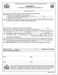 Amendment To Contract Trec