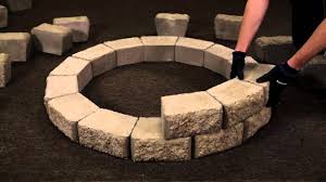 Concrete fire pit ring kit gray variegated. How To Install A Hudson Stone Fire Pit Kit Youtube