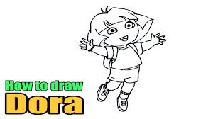 How To Draw Dora The Explorer Dora Drawing Images Step By Step Easy Dora Drawing Drawing Images Online Art Tutorials