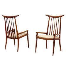 Pair Of Spindle Back Armchairs By Sam Maloof 1stdibs Com Vintage Office Chair Armchair Vintage Folding Beach Chair