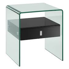 Black lacquer nightstand mecox gardens. Baroque Black Modern Nightstand End Table Eurway