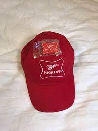 Miller High Life Baseball Hat Cap Velcro Adjustable Red Acme Merchandise Apparel Fashion Clothing Shoes Accessories Mensaccessories Hats Baseball Hats Hats Miller High Life