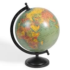 Globe Terrestre Bleu H 29 Cm