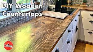 Diy Wooden Counter Top Youtube Wooden Countertops Wooden Counter Wooden Diy