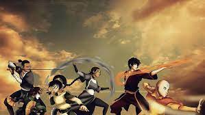 Aang zuko katara sokka toph beifong, aang transparent. Hd Wallpaper Avatar The Last Airbender Aang Katara Toph Beifong Sokka Cloud Sky Wallpaper Flare