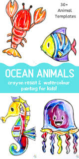 These are all easy painting ideas that are sure to. Ocean Animal Watercolor Painting For Kids Arty Crafty Kids
