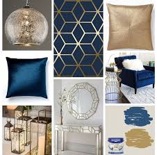 Cubic Shimmer Metallic Wallpaper Navy Blue Gold Blue And Gold Living Room Blue Living Room Decor Living Room Color Schemes