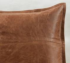 Modern, traditional, eclectic, rustic, glam, farmhouse, country Pieced Leather Pillow Covers Pottery Barn