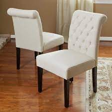 Broxton Dining Chair 2 Pack Fabric Dining Chairs Tufted Dining Room Chair Parsons Dining Chairs