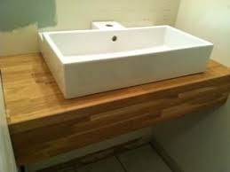 trough sink on butcher block counter