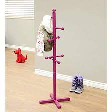 Kid S Coat Rack Stand Tree Hooks Hanger Jacket Hat Holder Clothes Pole Purple Frenchihomefurnishing Diy Coat Rack Kids Coat Rack Coat Rack Ikea
