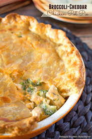 Broccoli Cheddar Chicken Pot Pie Melissassouthernstylekitchen Com Broccoli Cheddar Chicken Dinner Pies Chicken Pot Pie