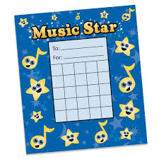Music Star Individual Incentive Charts Pack