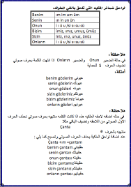 تعلم اللغة التركية الدرس الثالث الضمائر الشخصية Page 3 Of 5 مرآة سوريا Syrian Mirror