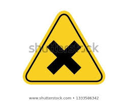 Black And Yellow Signage Isolated Harmful Biochemical Toxic Safety Bold Black Cross Signs On Round Triangle Board For Icon Label Logo Or Package Indus Vector Design Vector Bold Black