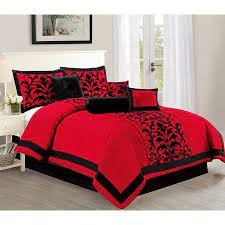Empire Home Dawn 7 Piece Comforter Set Over Sized Bed In A Bag Cal King Red Black New Arrival 50 Sale Walmart Com Comforter Sets Remodel Bedroom Bedroom Red