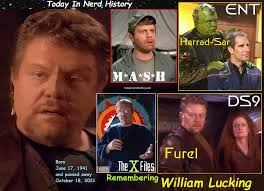 06-17 Remembering William Lucking, born June 17, 1941 and passed away  October 18, 2021. He was an actor and director, known for Red Dragon  (2002), The World's Fastest Indian (2005) and Contraband (