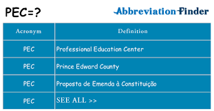 Looking for online definition of pec or what pec stands for? What Does Pec Mean Pec Definitions Abbreviation Finder