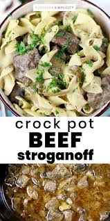 Easy Crockpot Beef Stroganoff Recipe Beef Stroganoff Crockpot Crockpot Beef Crockpot Beef Stroganoff Recipe