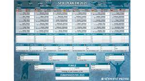 Jetzt die em spiele aufnehmen und später anschauen! Em 2021 Spielplan Deutschland Termine Wann Spielt Deutschland Sudwest Presse Online