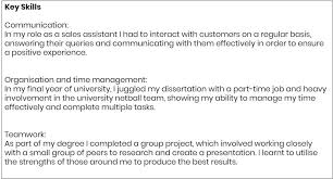 work experience section of your cv