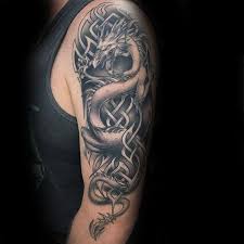 Men dragon tattoos on arm. Dragon Sleeve Tattoo Designs Ideas And Meaning Tattoos For You