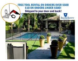 Attach water hoses, layout enough electrical cord to go around the pool (not. Fully Assembled Sentry Ez Guard Child Safety Pool Fence Priced Per Foot To Save You Money 4 Tall Black Lifefence Com
