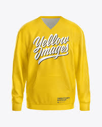 Download Sweatshirt Mockup Front View In Apparel Mockups On Yellow Images Object Mockups