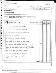 Image Result For Miscue Analysis Chart Middle School