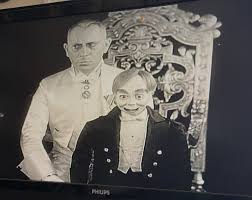 Just watched: The Great Gabbo (1929). This early horror film may be the  first one to show a mentally unstable ventriloquist (the great Erich Von  Stroheim) falling victim to his dummy; and