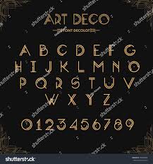 Art Deco Creative Font Creative Template In Style Of 1920s For Your Design Letters Numbers In Vector Eps 10 Spons Art Deco Font Art Deco Pattern Deco Font