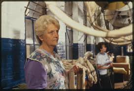 Mary Tomlin working at "tube winding"