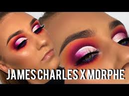 The colors are so pigmented but blend out easily. James Charles X Morphe Artistry Palette Tutorial Review Rebecca Capel Makeup Youtube Eye Makeup James Charles Colorful Eye Makeup