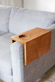 Wooden Sofa Sleeve With Cup Holder A Beautiful Mess Diy Sofa Diy Sofa Table Wooden Sofa