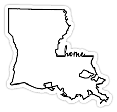 Louisiana Home Outline Sticker By Ohioinspired Louisiana Homes Outline Stickers