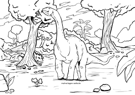 Lernen beim spielen und malen. Malvorlage Dinosaurier Diplodocus Kostenlose Ausmalbilder