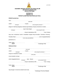 Borang persetujuan wali dan wakalah wali (borang 2d). Borang Nikah Selangor Pdf