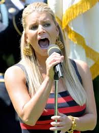 Star spangled banner 38136 gifs. Jessica Simpson Singing Selebritytoday