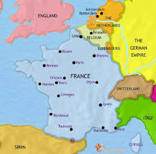 France, a western european country that includes several overseas territories and regions, has 640,679 km2 (247,368 sq mi). Map Of France At 1914ad Timemaps