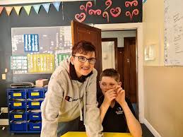 It's a team effort this year with Pip and Jayne at the helm, demonstrated  here enjoying the school picnic together.