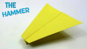 Do not fly a paper airplane in a location where it could hit a person or pet, or an object that is how to make easy paper airplanes for kids. How To Make An Easy Paper Airplane That Fly Far The Hammer Paper Airplanes Make A Paper Airplane Origami Plane