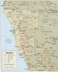 (1981), 1991, 2001, 2011 census, (2020 projection) division. Maps Namibia