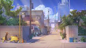 Japan Street By Arseniy Chebynkin 1920x1080 Scenery Background Anime Backgrounds Wallpapers Scenery Wallpaper
